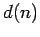 $d(n)$
