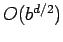 $O(b^{d/2})$