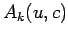 $A_k(u,c)$