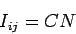 \begin{displaymath}
I_{ij} = CN
\end{displaymath}