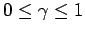 $0 \leq \gamma \leq 1$